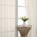 OVZME Sheer Cream Curtains 108 Inches Long 2 Panels Set, 59 Inch Extra Wide Lightweight Airy Cream Sheer Curtain for Living Room Bedroom, Filmy Voile Rod Pocket, 59Wx108L Inches