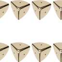 T Tulead Golden Corner Protectors Decorative Box Corner Protector Metal Jewelry Box Corner Guard Iron Guard Edge Cover 1.53-inch, Pack of 8 with Screws