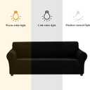Joccun Stretch Couch Cover Slipcovers, 1-Piece Sofa Covers for 3 Cushion Couch Spandex Jacquard Washable Furniture Protector Cover for Living Room,Kids,Pets(Sofa,Black)