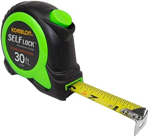 Komelon 30-FT Tape Measure with Self Locking Blade, Retractable (SL2830)