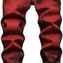 Baylvn Men's Ripped Distressed Destroyed Straight Slim Fit Jeans Skinny Casual Fashion Denim Pants 38
