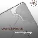 Garoopion Cat Mat for Litter Box, Large 34" X 22" Cat Litter Mat, Waterproof Silicone Pad for Floor, Gray