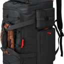 TUGUAN Large Capacity Baseball & Softball Duffle Bag with Shoe Compartment - Portable Bat Backpack for Adults, Coaches, and Teams 65L Storage for Catcher Gear & Equipment (Black)