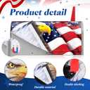 Tiamon American Flag Bald Eagle Mailbox Cover Magnetic 4th of July Post Box Decoration Standard Size 20 x 18 Inch Patriotic Decorative Mailbox Cover for 250th Anniversary Garden Yard Outdoor Decor