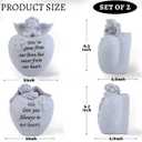 Angel and Cross Cemetery Grave Memorial Vases，Grave Decorations for Cemetery，Set of 2 Cemetery Memorial Vases with Removable Stakes,Memorial Gifts for Loss of Loved