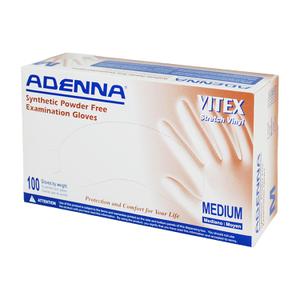 Adenna Vitex 4 mil Vinyl Powder Free Exam Gloves (Cream, Medium) Box of 100