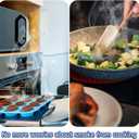 2 x 40 PCS Dxmimer Smoke Detector Cover Fire Alarm Cover, Thickened Elastic Plastic Reusable Smoke Alarm Dust Paint Cover for Home Cooking or Baking (Blue)