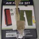 2PCS Cabin Engine Air Filter Kits Fits for CR V CRV CR-V 1.5L 2023-2025, Civic 1.5L 2022-2025, Accord 1.5L 2023-25, Integra 1.5L 2023-25, Replacement for CF11182, 80292-TF0-G01, 17220-64A-A00