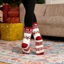 Slipper Socks for Women with Grippers Non Slip, Sherpa Lined Slipper Socks