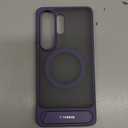 TORRAS Strong Magnetic & Seamless Stand for Samsung Galaxy S26 Ultra Case, Fit for MagSafe, MilGrade Drop Protection, Kickstand for Samsung Galaxy S26 Ultra Case, Translucent Back/Purple Edge