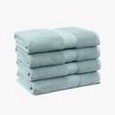 1888 Mills 4 Pack Premium Bath Towel Set, True Classics Premium Cotton Blend, Super Soft and Highly Absorbent Bath Towels for Bathroom, Hotels, Spa and Gym, Blue