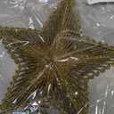 Christmas Tree Topper Star Hollow Out Treetop Xmas Gift DIY Christmas Tree Gold Sparkle Stars Ornaments Accessories