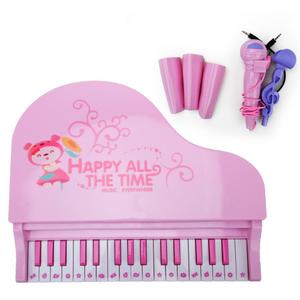 Piano Keyboard Toy for Baby, 32 Keys Pink Piano Toy for Toddler 1 2 3 Years Old Gift. Music Toy Instruments with Microphone