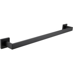 LANC 24 Inch Bath Towel Bar for Bathroom Wall Mounted, Matte Black Towel Hanger Square Towel Rack Stainless Steel Shower Towel Rail Towel Rod Kitchen Lavatory Hand Towel Holder, A8804MB-6P1