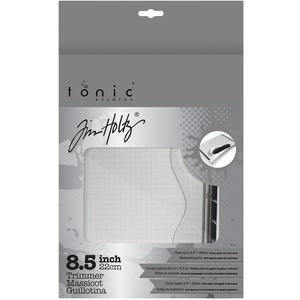 Tonic Studios Paper Cutter Tool - Guillotine Paper Trimmer for Scrapbooking, Vinyl, and Craft Paper - 8.5 Inch Cutting Length with Ruler and Grid Lines