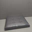 SONGMICS Mazie Collection - Small Folding Storage Ottoman, Foot Rest Stool, 12.2 x 16.1 x 12.2 Inches, 286 lb Load Capacity, for Living Room, Bedroom, Home Office, Dorm, Light Gray ULSF102G02