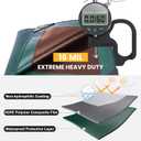 Winpull Tarp 10x12 Feet 16 Mil Heavy Duty Waterproof Tarp, Large Multipurpose Cover with Brass Grommets and Reinforced Edges, UV Resistant Thick Poly Tarps for Outdoor Camping Tent Pool Car, Green