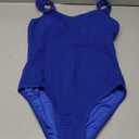Herseas Women's One Piece Swimsuit Knit Ribbed Padded O Ring Wide Straps One-Piece Bathing Suit 2025 Beach Outfits Blue Small