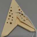 SUNBEAUTY 9-Pointed 12 Inch Hollow Out Paper Star Lanterns Brown White Gray Christmas Lanterns Hanging Lamp Paper Decorations Shade Wedding Birthday Christmas Home Party Decorations