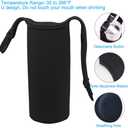 2 Pack Tumbler Carrier Holder Pouch for All 30oz Stainless Steel Travel Insulated Coffee Mug,DanziX Neoprene Sleeve with Carrying Handle,Fit for YETI Rambler Ozark Trail Rtic and More-Black Blue