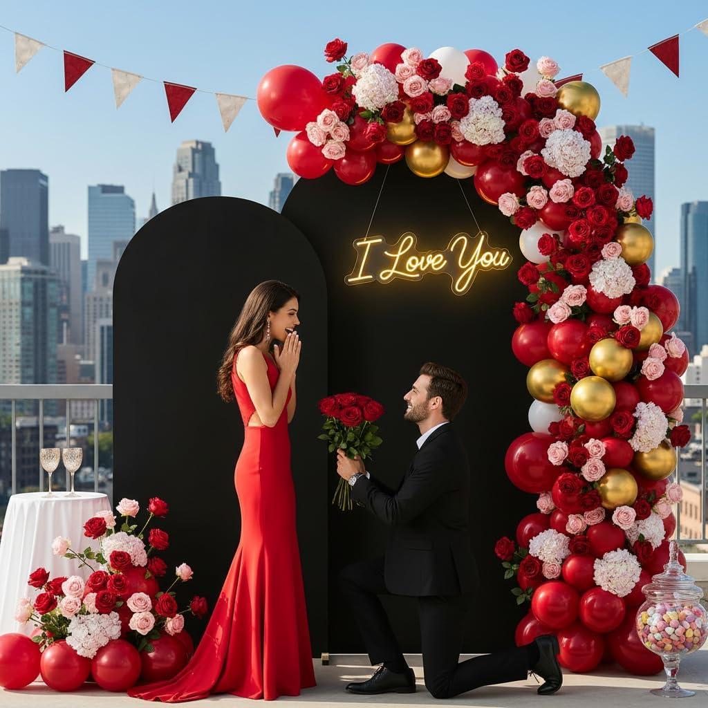 Black Arch Backdrop Cover Set of 2  6FT & 7.2FT Stretch Spandex Arch Covers for Wedding Party Birthday Event Decoration  Wrinkle-Free Fitted Arch Background for Round Top Arch Stand