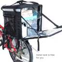 PK-140Z: Extra Large Heat Insulation Food Delivery Bag for Motorcycle, Huge Pizza Delivery Bags for Bicycle/Scooter, 2 Layers, Side Loading, 20" x 20" x 20"
