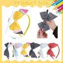 6 Pcs Back to School Headbands | Pencil, Apple and Composition Notebook Bow Designs,First Day of School Hair Accessories for Women, Students and Girls