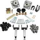 Deluxe Golf Cart Front End Repair Kit - Compatible with 2004 Up Club Car Precedent Gas Electric - Replace 102357701 Front Wheel Hub King Pin Bearing Bushings Full Sets