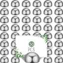 Geyoga 50 Pcs Table Number Holder Round Place Card Holders Wedding Table Number Stands Modern Place Card Stands Setting Clips for Funeral Wedding Reception Anniversary Birthday Party Banquet(Silver)