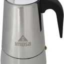 IMUSA USA B120-22062M Stainless Steel Stovetop Espresso Coffeemaker 6-Cup, Silver