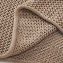 Arach&Cloz 2025 Womens Crochet Tops Wool Blended Sweaters Lightweight Long Sleeve Crew Neck Spring Fashion Knit Outfits (Brown, XL)