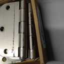 KOLET Ball Bearing Gold Door Hinges, 3.5 Inches Heavy Duty Stainless Steel Door Hinges, 5/8'' Radius Corner Hinges, Smooth and Quiet, Non Removable Pin, Satin Silver, 6 Pack