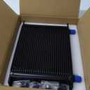 30 Row AN10-10AN Stacked Plate Oil Cooler With 6AN 8AN Adapter Universal Engine Transmission British Radiator Oil Cooler Condenser Aluminium Alloy Black