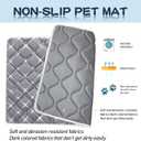 Bubble bear Dog Crate Mat - Ultra Soft, Washable & Anti-Slip Kennel Pad for Small/Medium/Large Dogs, Dark-Hued to Hide Stains (42"x28")