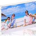 1Pack Acrylic Picture Frame,5x7 Clear Double Sided Photo Frame,Magnetic Photo Frames Desktop Display Family Baby Friends or Pet Dog Picture with Support Stand and Gift Boxes