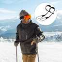 Wesnoy 2 Pcs Glove Strap Winter Ski Glove Leash Wrist Leash for Hanging Gloves Unisex Wrist Strap Extended Mitten Handcuff Straps for Men, Women, Skiing Snowboarding Accessories