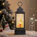 Christmas Snow Globes Lantern, 8 Songs, Battery & USB Powered, Christmas Decorations, Ideal Holiday Party Gifts for Family (Santa Claus-5)