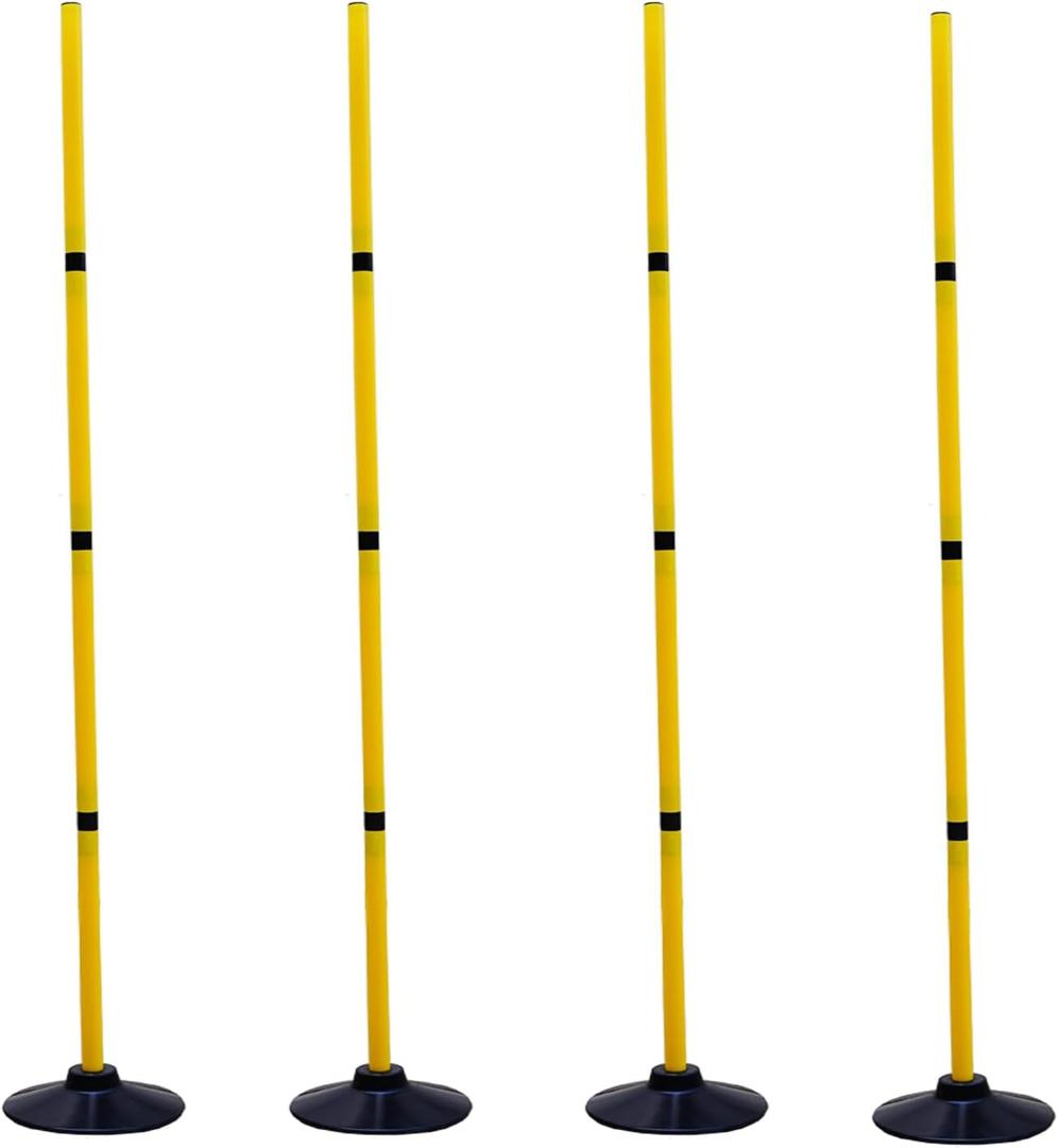 Soccer Training Agility Poles Agility Pole Accessory Soccer Pole Slalom PolesFootball Soccer Sport Speed Training Equipment with Rubber Base