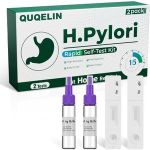 H Pylori Test Kit 2 PCS H. Pylori Test, H-Pylori Stool (Antigen) Self-Test for Home Use, 99.9% Accurate, Fast 10-15 Min Results, Easy to Use, No Lab Needed