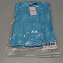 ENMAIN Women's Tops 3/4 Sleeve Dressy Casual Plus Size Tunic Tops to Wear with Leggings Swing Flare T-Shirt Loose Fit Blouses (Blue, S)