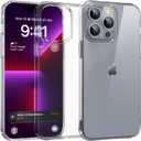 DEERLAMN Clear Case for iPhone 14 Pro Max 6.7-Inch, [Not Yellowing] [Anti-Scratch] 8ft Multi-Drop Protection Slim Clear Phone Case with Shockproof Bumper, Clear