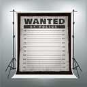 PHMOJEN Police Lineup Backdrop Height Chart Mugshot Suspect Wall Photography Background Vinyl 5x7ft Wanted by Police Murder Mystery Party Background Photo Shoot Props