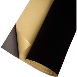 Self Adhesive Felt Fabric, Soft Velvet Drawer Liner, DIY Velvet Fabric for Art & Crafts, Jewelry Box Felt Liner, Solid Color Felt Wallpaper(17.7" x 78.7", Black)