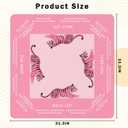 Hot Pink Tiger Mahjong Mat for Table, Funky Preppy Pink Aesthetic Tiger 31.5" x 31.5" Non-Slip & Noise Reduction Mahjong Mat for Poker Dominoes Cards & Board Games