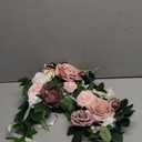 Piklado Wedding decor (pack of 2) Welcome Sign Flower Backdrop Garland For Ceremony Reception Wall Easel Home Decoration Entryway Faux Outdoor Board Head Table Decor (Dusty Rose)