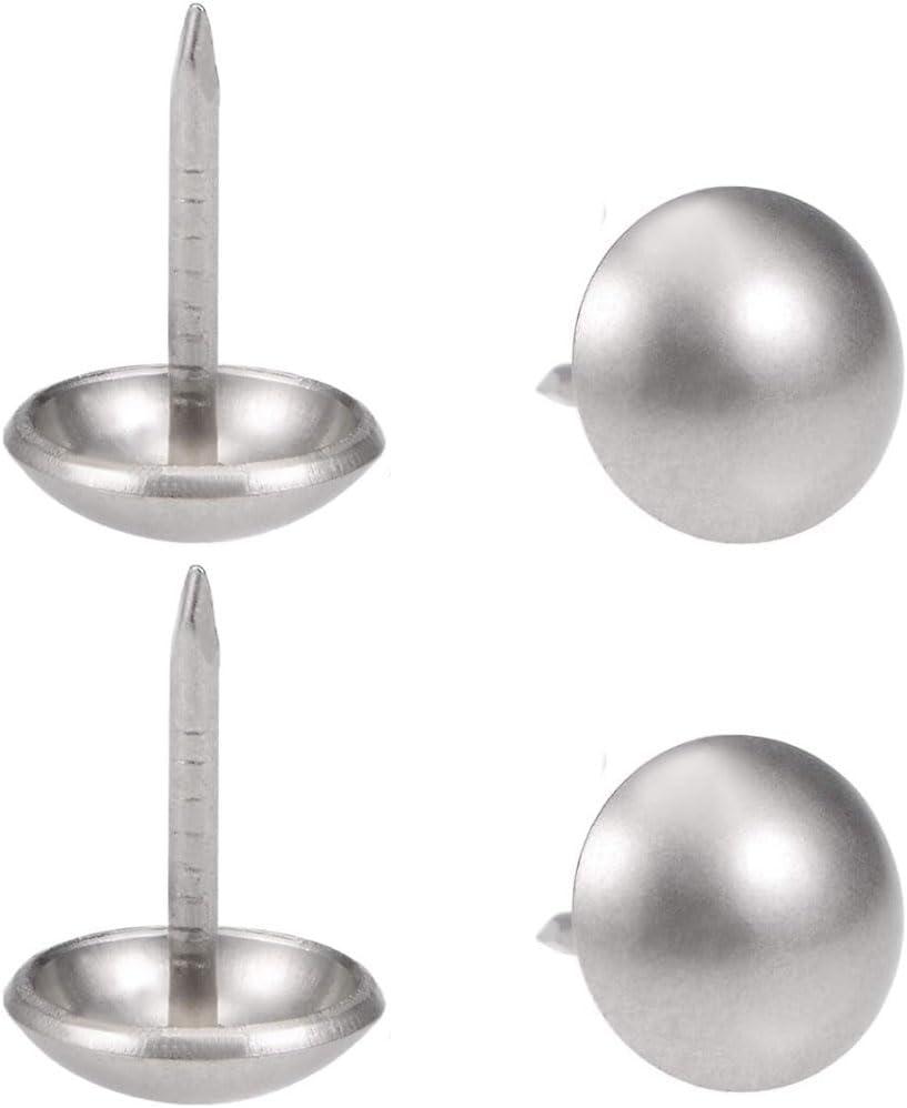 Upholstery Tacks,100pack,Nailhead Decorative Trim, Furniture Tacks for Sofa, Chair, Bed and Other Furniture (Silver)