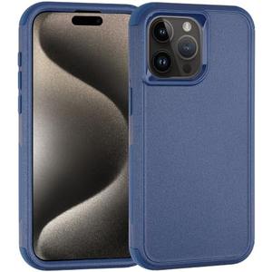 Co-Goldguard for iPhone 15 Pro Case, [Shockproof][Drop-Proof][Heavy Duty Protection] Phone Case Cover, 3 in 1 Phone Case for iPhone 15 Pro 6.1 inch (Seablue)