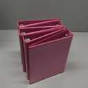 CIXILDTS 3 Ring Binders, Standard Round Ring Binder Fit Letter Size Paper, Presentation 1-Inch Binders, 5-Pack, Pink