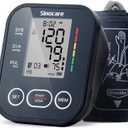 Sinocare Blood Pressure Monitor, Upper Arm Blood Pressure Monitors for Home Use, Adjustable Arm Cuff 8.6"-16.5", One-Button Operation, Dual User, Accurate & Practical (Black)