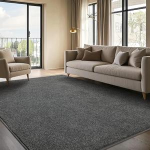 Area Rug for Living Room, Non-Slip Rugs for Boys's Bedroom, 4x6Ft Washable Carpet with Memory Foam for Bedside Office Dorm Entryway Hallway,Black and White